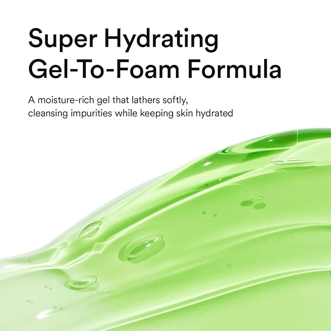 Hydrating Gel Cleanser Face Wash, Non-Stripping Gel-to-Foam, Deep Hydration for Sensitive Oily & Dehydrated Skin, Korean Skin Care, Gentle cleanser, Big Size (205ml/6.93 fl oz)
