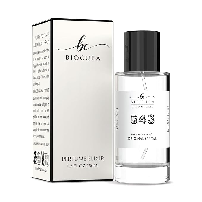 BC Perfume 543 Inspired by Original Santal For Men Replica Fragrance Dupes Eau de Parfum Spray Bottle 1.7 Fl Oz/50ml-X1