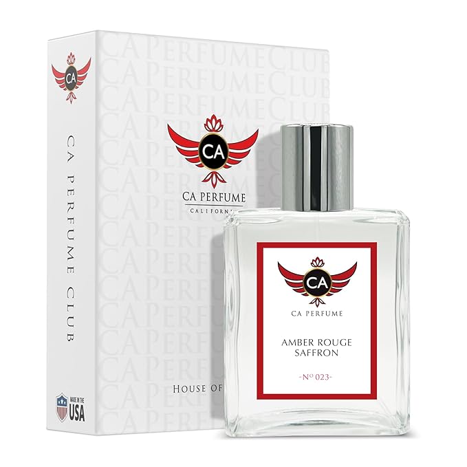 CA Perfume Amber Rouge Saffron For Women & Men Long Lasting Eau de Parfum Unisex Spray Bottle 3.4 Fl Oz/100ml-X1