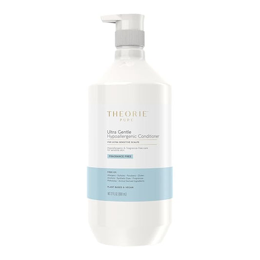 Theorie Pure Collection Hypoallergenic Conditioner -Plant-Based & Vegan - for Soothes Itchy & Allergy Prone Skin - Fragrance-free - Sensitive Scalp, Pump Bottle -800mL - 1 Pack