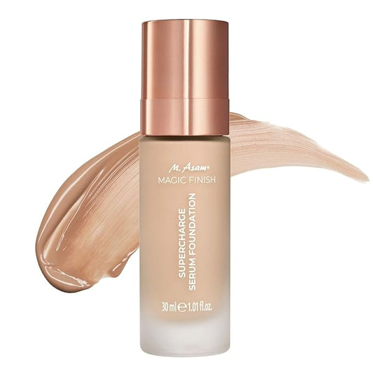 M. Asam MAGIC FINISH Supercharge Serum Foundation Creamy Nude (1.01 Fl Oz) - Moisturizing Make Up & Firming Face Serum In One, Anti-aging CC Cream With Optimal Coverage & Hyaluronic Acid