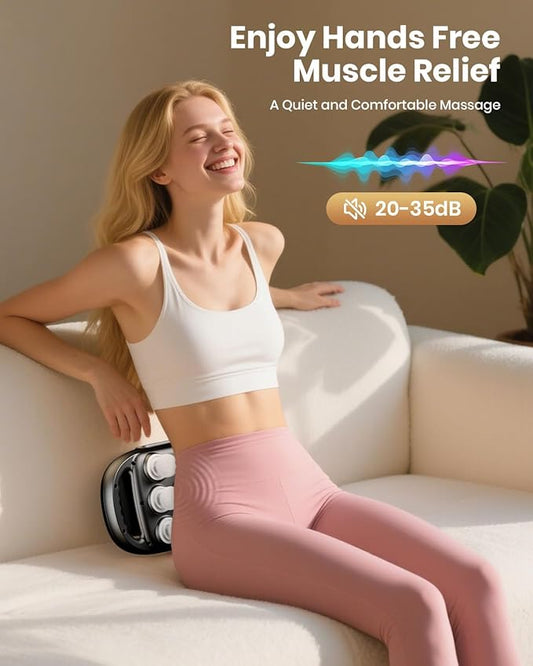 6-Head Massage Gun, Deep Tissue Back Massager with 32 Adjustable Intensities & 9 Modes, Electric Percussion Massager, Gun Tool for Back/Shoulders/Legs/Arms/Neck (6 Head)