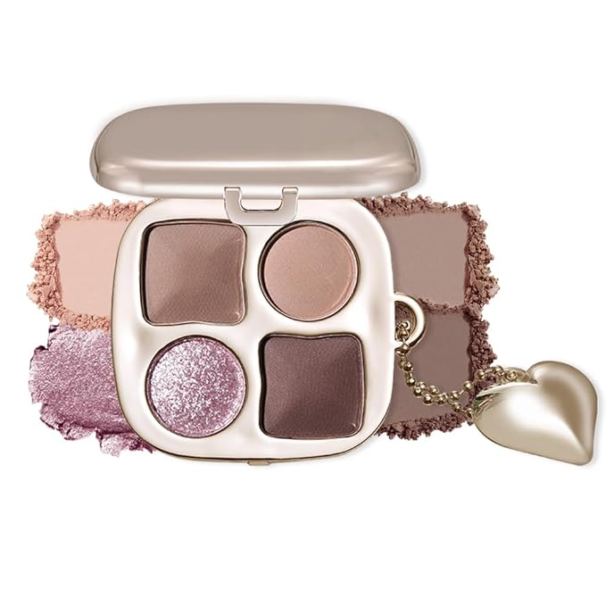 Neutral Eyeshadow Palette with Mirror, Matte & Glitter Mini Eye Shadow Kit, High Pigment Blendable Long-Lasting Mauve Smokey & Purple Contour Makeup Palette for Blue, Green & Brown Eyes 4