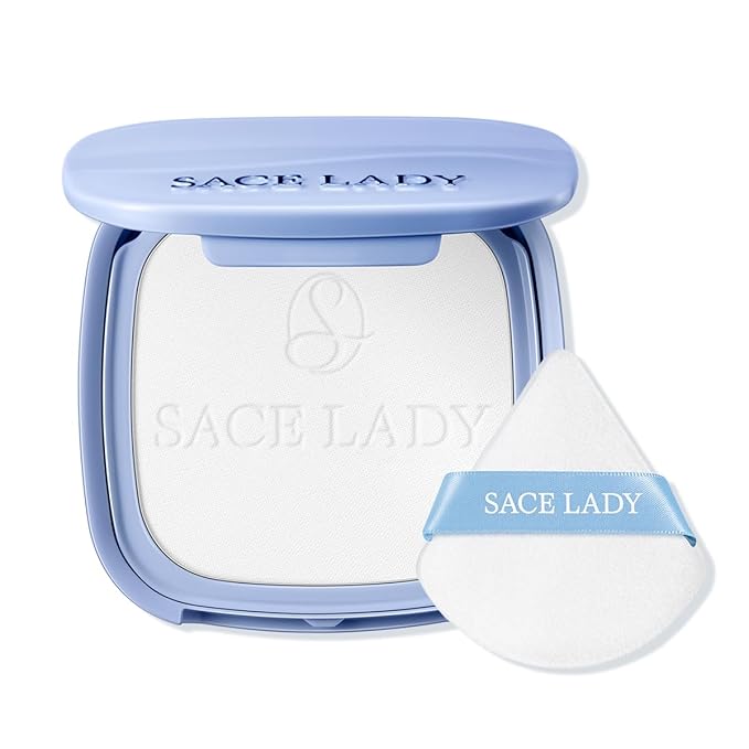 SACE LADY Face Powder Waterproof Setting Makeup, Oil Control Pressed Powder Compact for Women, Blurring Pores Matte Long Lasting Up to 24 Hours, Talc-Free and Cruelty-Free (#00 Translucent, 0.35Oz)