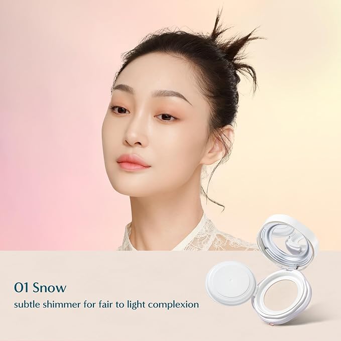 Florasis Flawless Jade Matte Breathable Color Long Lasting Correcting Loose Powder (01 Snow, 1 Count)