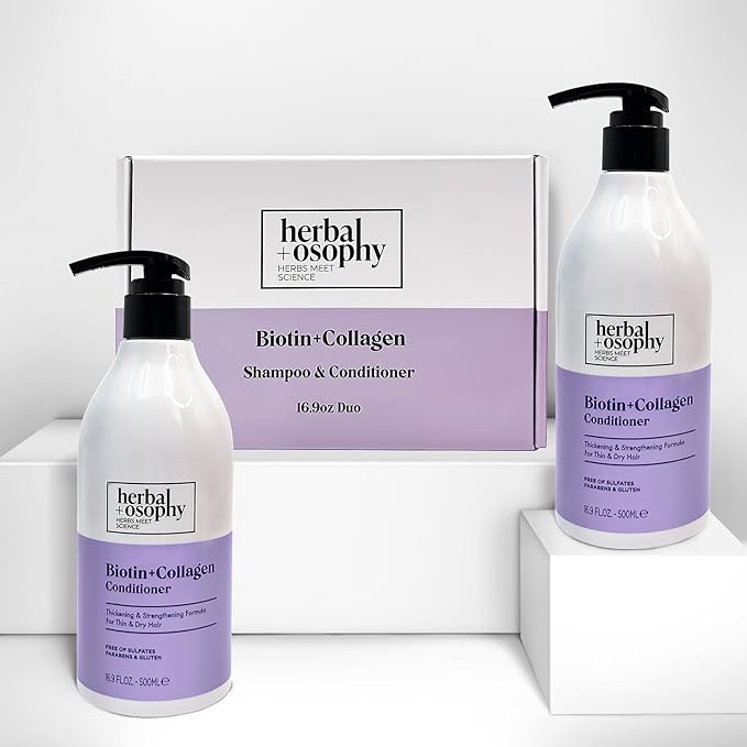 Biotin with Argan Oil & Vitamin B7 Shampoo & Conditioner Set, Gluten-free, Sulfate-free, Paraben-free