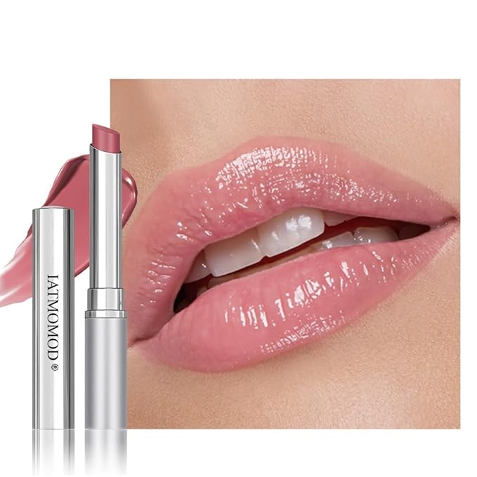 Pink Cherry Nude Tinted Honey Lip Balm, Sheer Hydrating Moisturizing Lipstick for All Skin Type, Natural Pink Cherry Lip Tint Balm Moisturizing Nourishing Lipstick Long Lasting Waterproof 02#
