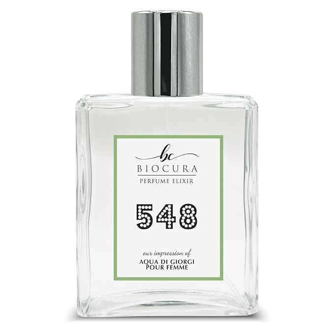 BC Perfume 548 Inspired by Aqua Di Giorgi Pour Femme Replica Fragrance Dupes Eau de Parfum Spray Bottle 3.4 Fl Oz/100ml-X1
