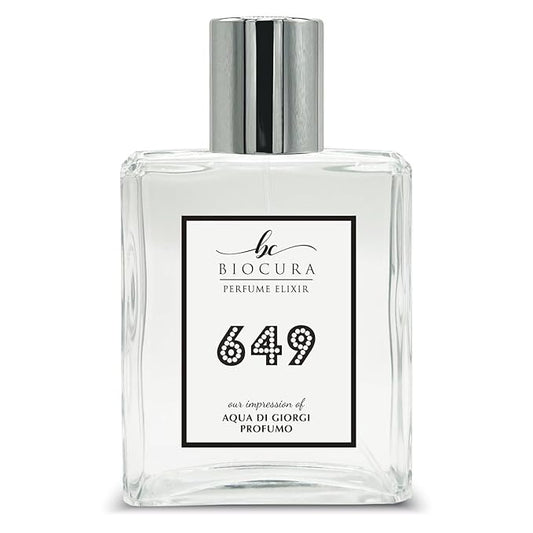 BC Perfume 649 Inspired by Aqua Di Giorgi Profumo For Men Replica Fragrance Dupes Eau de Parfum Spray Bottle 3.4 Fl Oz/100ml-X1