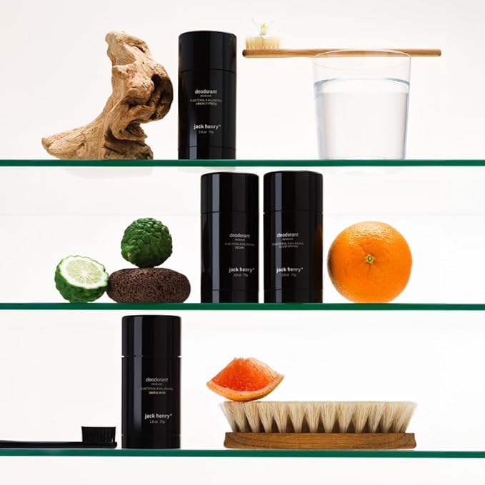 Jack Henry Natural Deodorant for Men & Women, Blood Orange Scent, Aluminum Free Deodorant with Shea Butter, Probiotics, Vegan Plant Based, Long Lasting, Baking Soda Free with Coconut MCT, 2.65 oz