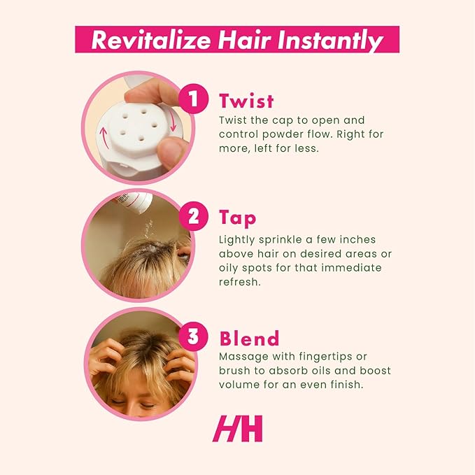 Handmade Heroes Dry Shampoo with Rosemary Oil for Hair Growth Healthier Looking Hair Volumizing Non Aerosol Drop Dead Gorgeous Dry Shampoo Rosemary 1.8oz (Light to Medium 1pc)