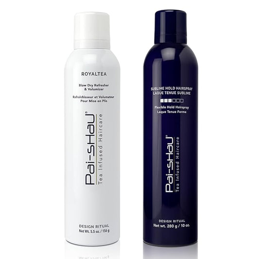Pai-Shau RoyalTEA & Sublime Hold Hairspray- Hair Refresher and Hair Volumizer Hairspray for Women - Lightweight for All Hair Types - Flexible Medium Hold Hair Spray