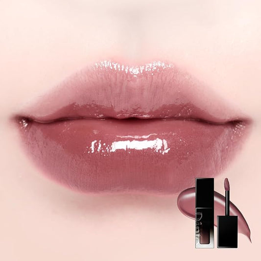 DINTO Blur-Glowy Lip Tint - Glossy Finish, Hydrating, Long Lasting, Lightweight Texture, Non-Sticky, Vegan & Cruelty-Free, K beauty (214 Venia, 0.11 fl.oz) (30 colors)