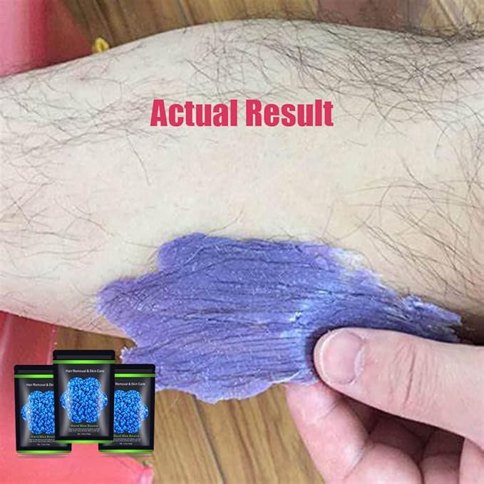 Wax Beads for Hair Removal 10.5oz (300g), Auperwel Hard Wax Beads Beans for Sensitive Skin Brazilian Waxing, Face, Bikini, Eyebrow, Legs, Painless for Women Men, 3 packs Kit with 10 Sticks