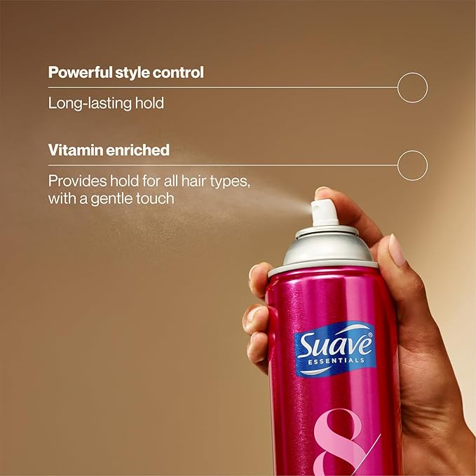 Suave+ Hairspray Max Hold Variety 2-Pack, Unscented & Scented Formulas – Aerosol Hairspray, 11 Oz Ea