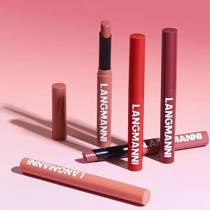Matte Lipstick For Women Highly Pigmented Moisturizing Waterproof Long Lasting Lipsticks Quick Makeup Lightweight Portable 05