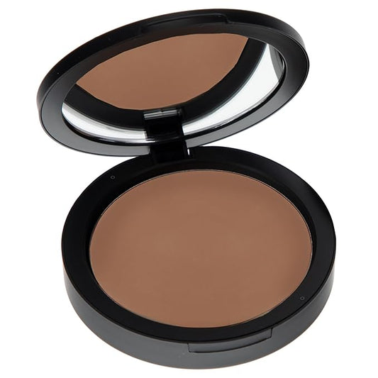 Mineral Dual Powder - 4-in-1 Pressed Mineral Foundation with SPF 15 for Flawless Glow - Oil-Free, Talc-Free, Gluten-Free, 0.45 oz (Puddin' - Dark) by Mommy Makeup