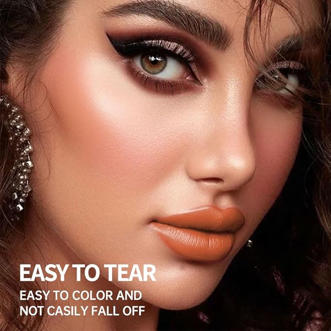 Matte Lip Stain Peel Off Lip Gloss& Lip Liner 2-in-1: One end defines lips with precision liner, the other peels off to reveal long-lasting, waterproof, smudge-proof, transfer-proof matte color.3#