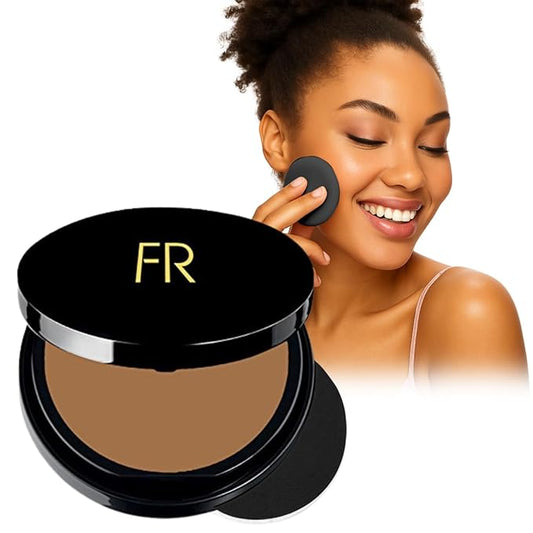 Luxury Oil Blotting Pressed Powder by Flori Roberts, Long Lasting Oil and Shine Control, Flawless Complexion for Women of Color or Deeper Skin Tones