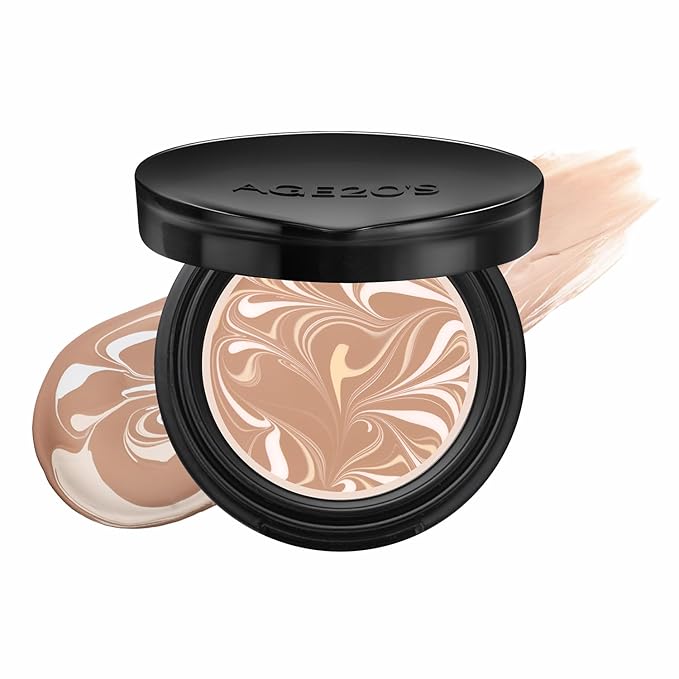 [MINI SIZE] AGE20'S Signature Essence Pact | 25N | Vegan Korean Cushion Foundation | Pack of 1 | Cream Foundation, Dewy & Glow Finish, Natural Coverage, SPF 50+ | 0.14 oz