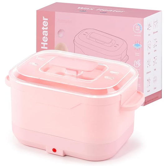 Silicone Wax Warmer for Hair Removal, Foldable Waxing Heater Machine for Melting Hard Soft Wax Beads, 18.6oz Electric Waxing Kit Silicone Wax Pot - Beginner Friendly, Fast Heating, Easy to Clean