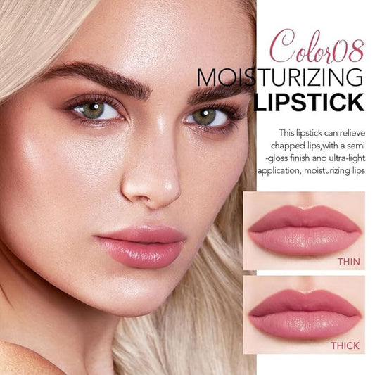 1Pcs Tinted Lip Balm Moisturizing Lipstick – Waterproof Hydrating Matte Lip Balm for Women, Creamy Natural Color Stain for Dry Lips, Soft Matte Finish with Subtle Scent (#08 Alluring Pink)