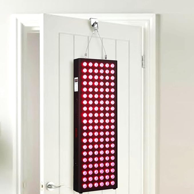 Red Light Therapy Device for Full Body & Face, 660nm & 850nm, Near Infrared Dual-Chip Clinical Grade LED Panel for Smooth Skin, Weight & Pain Management and Overall Wellness (600-Watts 120-LED)