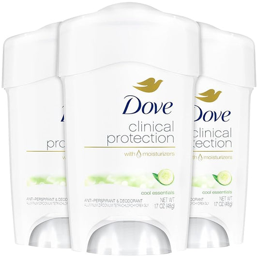 Dove Clinical Protection Antiperspirant Deodorant, Cool Essentials 1.7 oz