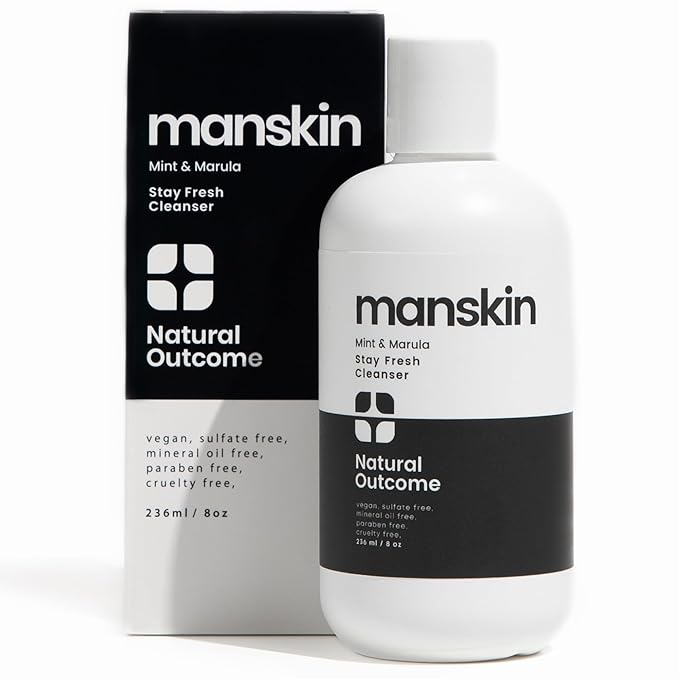 natural outcome Mens Face Wash Cleansing Gel with Mint and Marula Oil - Daily Cleanser Face Wash for Men - Sulfate Free 8 oz