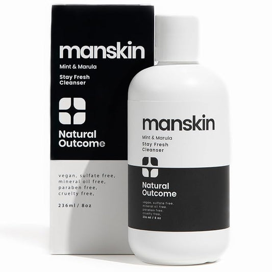 natural outcome Mens Face Wash Cleansing Gel with Mint and Marula Oil - Daily Cleanser Face Wash for Men - Sulfate Free 8 oz