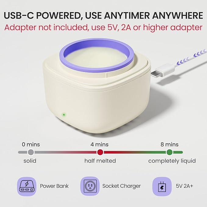 Face Wax Kit for Women, Lip Facial Waxing Kit with 26 Wax Sticks, 100g Waxing Beads, Long Lasting Facial Hair Removal, USB Fast Heat, Smart Constant Temp, Travel or Home Use