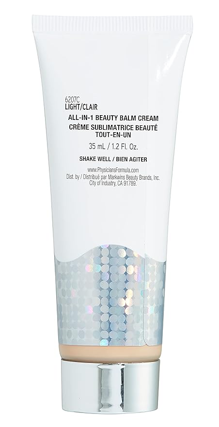 Physicians Formula Super BB Cream. All in 1 Tinted Beauty Balm Foundation Cream, Sheer Moisturizing Coverage, Cruelty free - Light