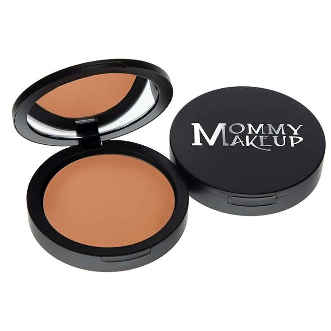 Mineral Dual Powder - 4-in-1 Pressed Mineral Foundation with SPF 15 for Flawless Glow - Oil-Free, Talc-Free, Gluten-Free, 0.45 oz (Toasted - Medium Dark Tan) by Mommy Makeup