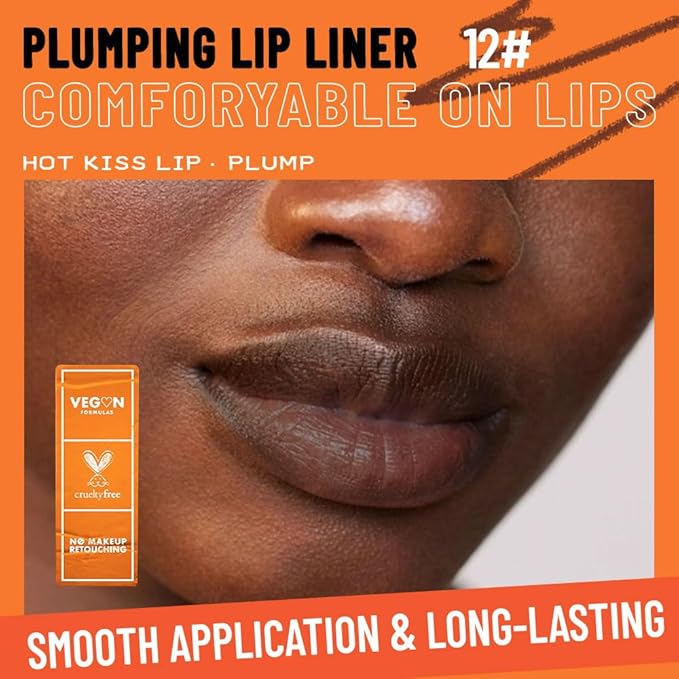 Retractable Lip Liner Pencil for Shaping & Sculpting Lips,Creamy Matte Gel Crayon Lip Liner Pencil delineador de labios,Long Lasting Waterproof Lipstick LipLiner (12#, 1 Count (Pack of 1))