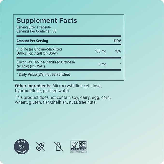 Biosil Collagen Booster Supplement - 30 Original Capsules - Patented ch-OSA Activator for Skin, Hair, Nails & Joints - Supports Natural Production - 15-Day Supply