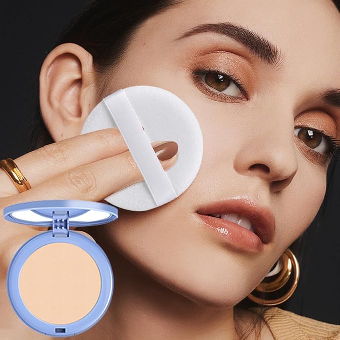 Matte Perfection Pressed Powder, Oil Control Face Pressed Powder, Waterproof Long Lasting Finishing Compacto to Achieve a Flawless Matte Complexion (Pure Beige, 0.35 FL OZ)