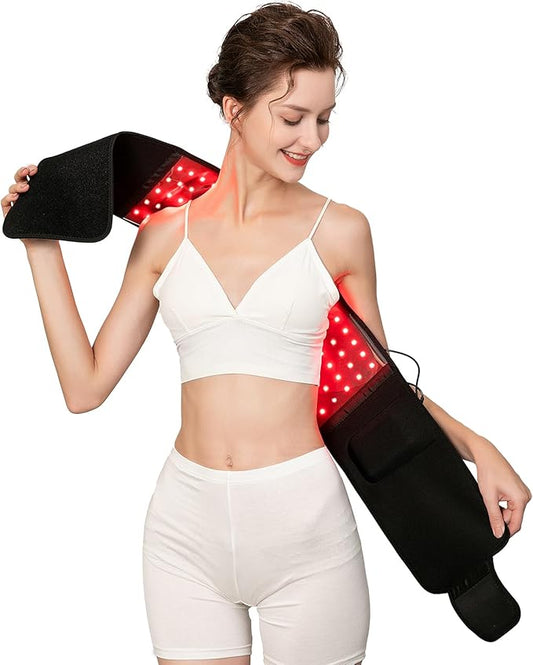 USUIE Red Light Therapy Belt, Infrared Light Therapy Wrap Red Light Therapy Device for Body with Timer for Back Shoulder Waist Muscle Pain Relief for Gift Women Men Gift