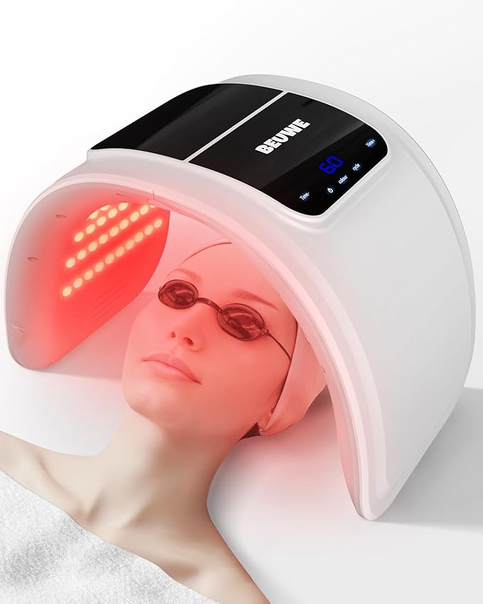 Red-Light-Therapy-Mask, Led Light Therapy for Face, 7 Colors Led Face Mask Facial Led Light Therapy Tool Skin Care Equipment at Home, Facial Neck Body Hand Beauty Mask
