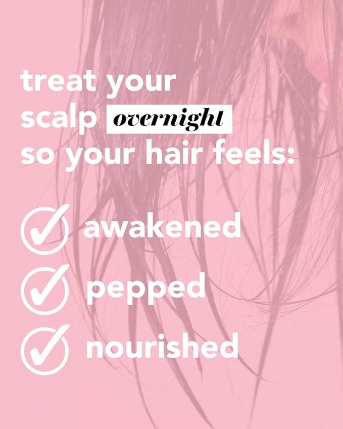 Saturday Skin Scalp + Hair Strengthening Peptide Treatment Overnight Serum Awakened Pepped Nourished Thicker Longer for Thin & Dry Hair Collagen Keratin (2.70 Fl. Oz.)