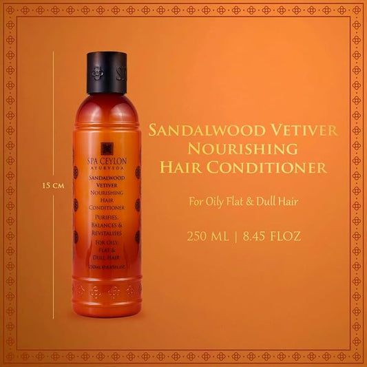 SPA CEYLON Sandalwood Vetiver Nourishing Hair Conditioner | Revitalize Oily Flat & Dull Hair | Hair and Scalp Conditioner | Hair Products for Unisex