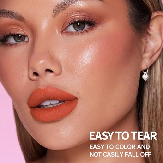 Matte Lip Liner Peel Off Lip Stain, Long Lasting Peel Off Lip Liner Stain, Peel-off Lip Gloss For All Skin Types, Transfer-proof Highly Pigmented Color Waterproof, (02#, Pack of 1)