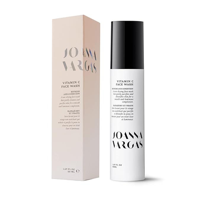 Joanna Vargas Vitamin C Face Wash. Daily Facial Cleanser Exfoliates, Smooths and Nourishes Skin. Gently Remove Makeup and Daily Pollutants for a Glowing Complexion (1.69 oz)