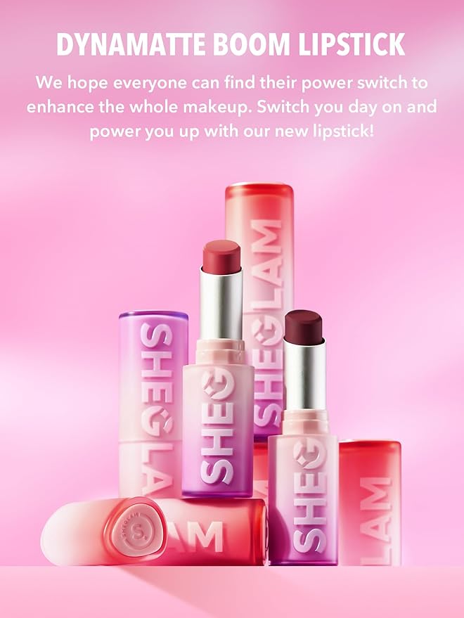 SHEGLAM Dynamatte Boom Waterproof Matte Lipstick Long Lasting Transfer Proof Lip Stick - Stronger Than Ever