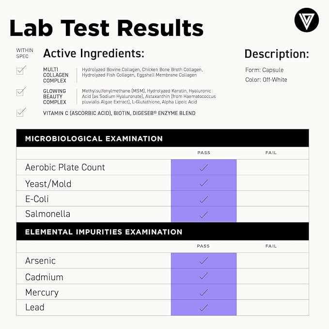 Vital Vitamins Multi Collagen Plus (2-Pack) - with Biotin, Hyaluronic Acid, Vitamin C - Type I, II, III, V, X - for Women & Men - Hair, Skin, Nails Beauty Complex - 300 Capsules