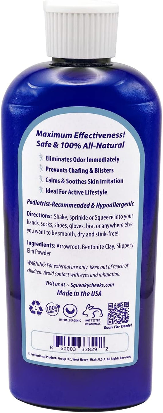 Squeaky Cheek Organic Talc-Free Unscented Dusting Powder (5oz) - Gentle, Nourishing, Fragrance-Free for Sensitive Skin