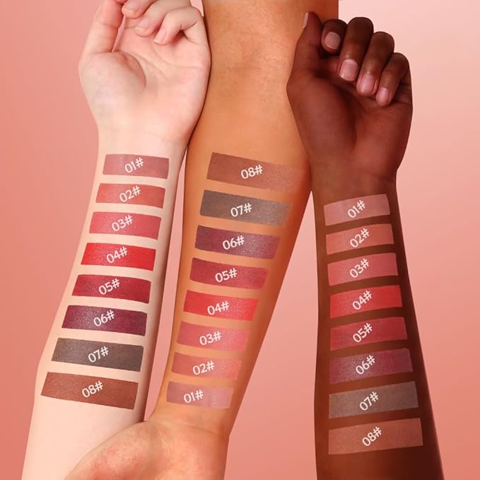 Classic Red Lip Matte Lip Liner Pencil – Smooth & Moisturizing Lip Pencil for Precise Contour, Rich Color Payoff, Lightweight Everyday Lip Makeup, Twist-Up Design,04#