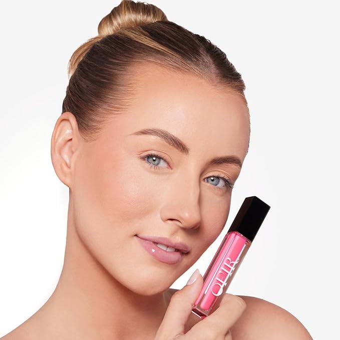 OFIR Surreal Shine Plumping Lip Gloss for Women | Clear, Non-Sticky, Hydrating Lip Gloss with Menthol & Vitamin E | High Shine, Vegan, Cruelty-Free | Diva - Bright Pink | 0.15 FL OZ