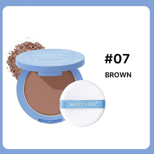 Maycheer Face Powder - Maycheer Setting Powder, Waterproof Long Lasting Finishing Powders, Lightweight Oil Control Facial Powders for Face (07# BROWN)