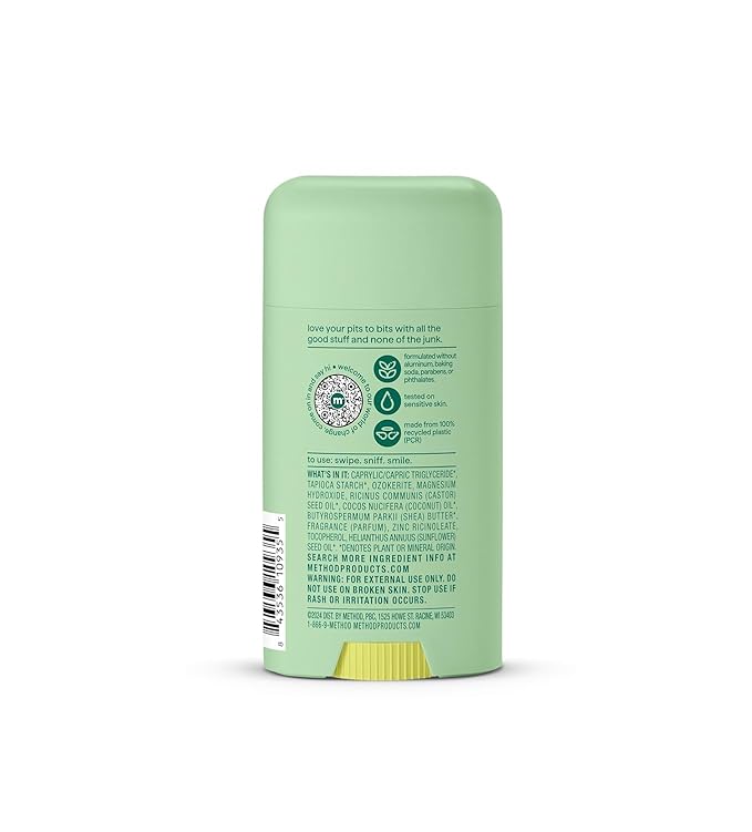 Method Deodorant, Daily Zen, Cucumber, Seaweed + Green Tea notes, 24 Hour Odor Protection, 2.65 oz