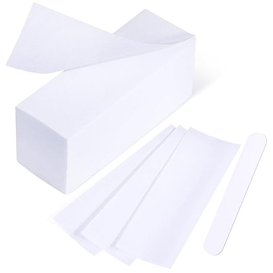 200 Pieces Large Non-woven Wax Strips for Body and Facial Hair Removal, Salon Quality Epilating Strips